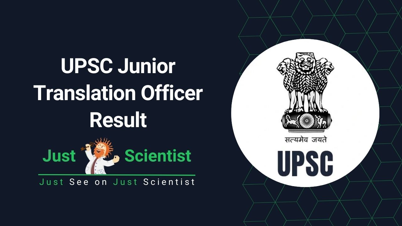 UPSC Junior Translation Officer Result